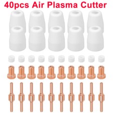40pcs Air Plasma Cutter Consumables Extend Tips For PT-31 LG-40 Torch CUT-40 50