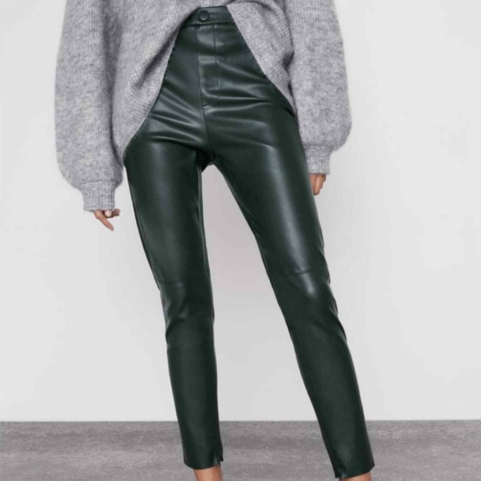 Best 25+ Deals for Green Zara Leather Pants