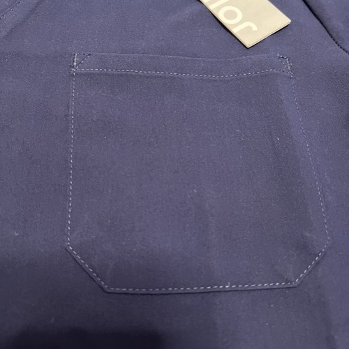 Joiia Women’s Victoria Scrub Top In Navy Size Medium 4 Pockets SILVADUR Fabric - Picture 5 of 16