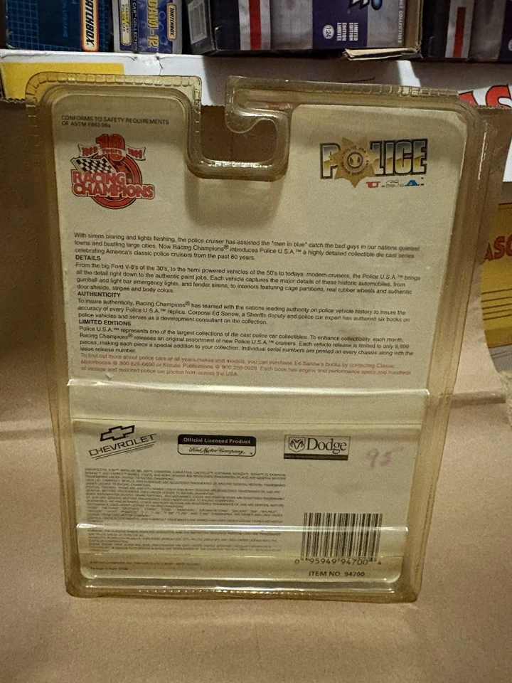 Camioneta Dodge Ram 1996 Racing Champions Police EE. UU. Policía Estatal de Maine NUEVO Foto 3 de 4