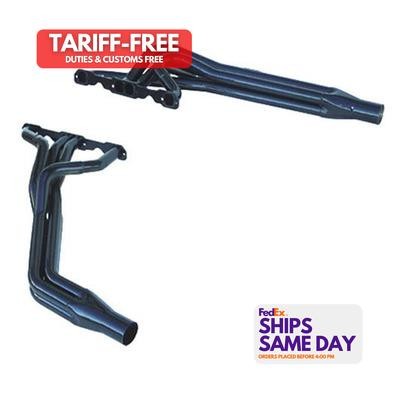 Schoenfeld 182-606LVG, 2 Pack Black Steel Dirt Late Model Headers 1-3/4In - 1-7/