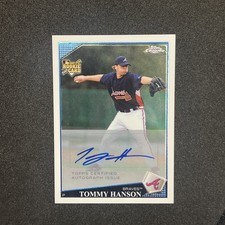 Tommy Hanson 2009 Topps Chrome Refractor Autograph Rookie /499