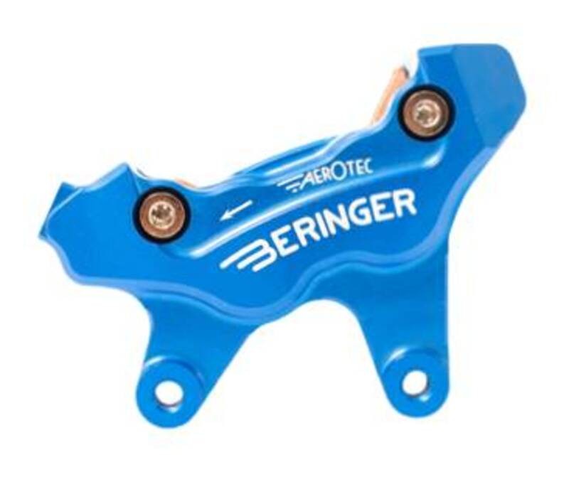 Étrier de frein gauche Beringer Aerotec bleu 4 pistons axial pour moto de cross