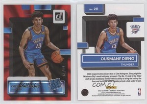2022-23 Panini Donruss Rated Holo Red Laser /99 Ousmane Dieng #211 Rookie RC