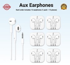  12-Pack Wholesale Aytic AUX Earphones Stereo Wired Headphones Plug And Play
