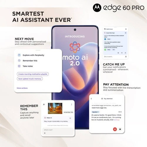 MOTOROLA Edge 60 Pro 5G (Blue 256GB 8GB RAM) Dimensity 8350 Global Version. - Picture 9 of 17