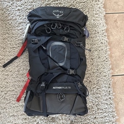     Osprey Aether Plus 70 Black S/M Men's Aether Backpack NEW