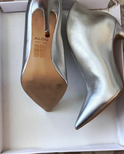 ALDO Women s Silver Pointed Toe Stiletto Boot...