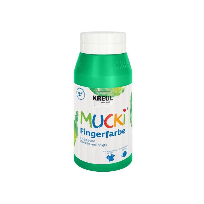 Gouache aux doigts KREUL MUCKI vert lavable pour loisirs créatifs sans tache