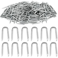 300 Pcs Galvanized U Nails – Steel, U-Shaped for Fencing & Chicken Wire Installa 8.87 per metre