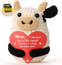 Mini Mom Birthday Gifts from Daughter, Son - Moo-Velous Mom Sentimental Crochet