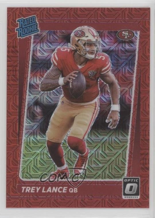 2021 Panini Donruss Optic Rated Rookie Red Mojo Prizm Trey Lance #203 1g8h