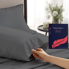 100 Egyptian Cotton Pillow Cases Standard/Queen Size Set of 2 - Luxury 1200 ...