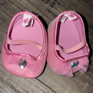 Build A Bear Pink Glittery High Heels Shoes With Heart Gem