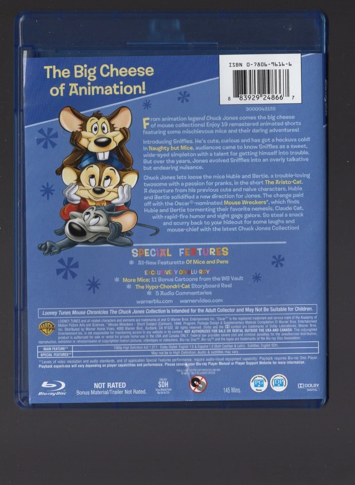 Looney Tunes: Mouse Chronicles (Blu-ray. 1930-1969, 2-Disc Set) LIKE NEW Foto 2 de 2