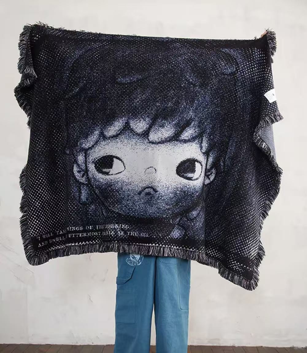 Hirono Living Wild Decaying City Hirono Blues Throw Blanket Gift