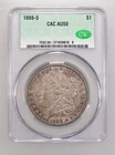 1888 S MORGAN "CAC AU50"🔥TONED, CAC GRADED IT IS STUNNING, HI PT, REV PL 💥💥✅