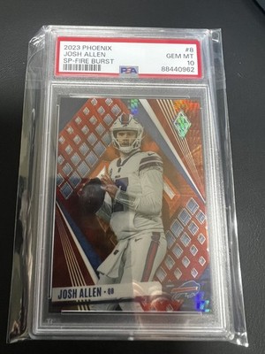 2023 Panini Phoenix #8 Josh Allen SP Fire Burst PSA 10 #17/340 Jersey#