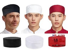 Unisex Vent Chef Hats Adjustable Kitchen Cooking Caps with 3 Multicolor