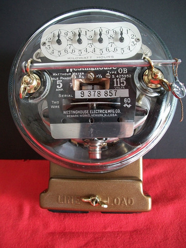 Westinghouse 1927 OB Watthour meter. 115v, 5amp  in Pristine Condition