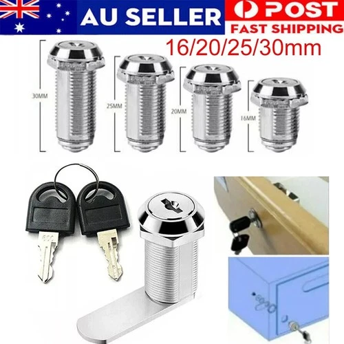 Locks Filing Cabinet Post Box Lock Security Drawer Cupboard Locker 2 Key AU