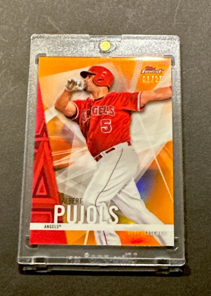 2017 TOPPS FINEST ALBERT PUJOLS ORANGE REFRACTOR SP #’d 03/25! - Image 3 of 4