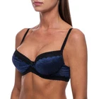 Sexy Push Up Lace T-Shirt Plunge Low Back Sheer Underwire Demi Padded PushUp Bra