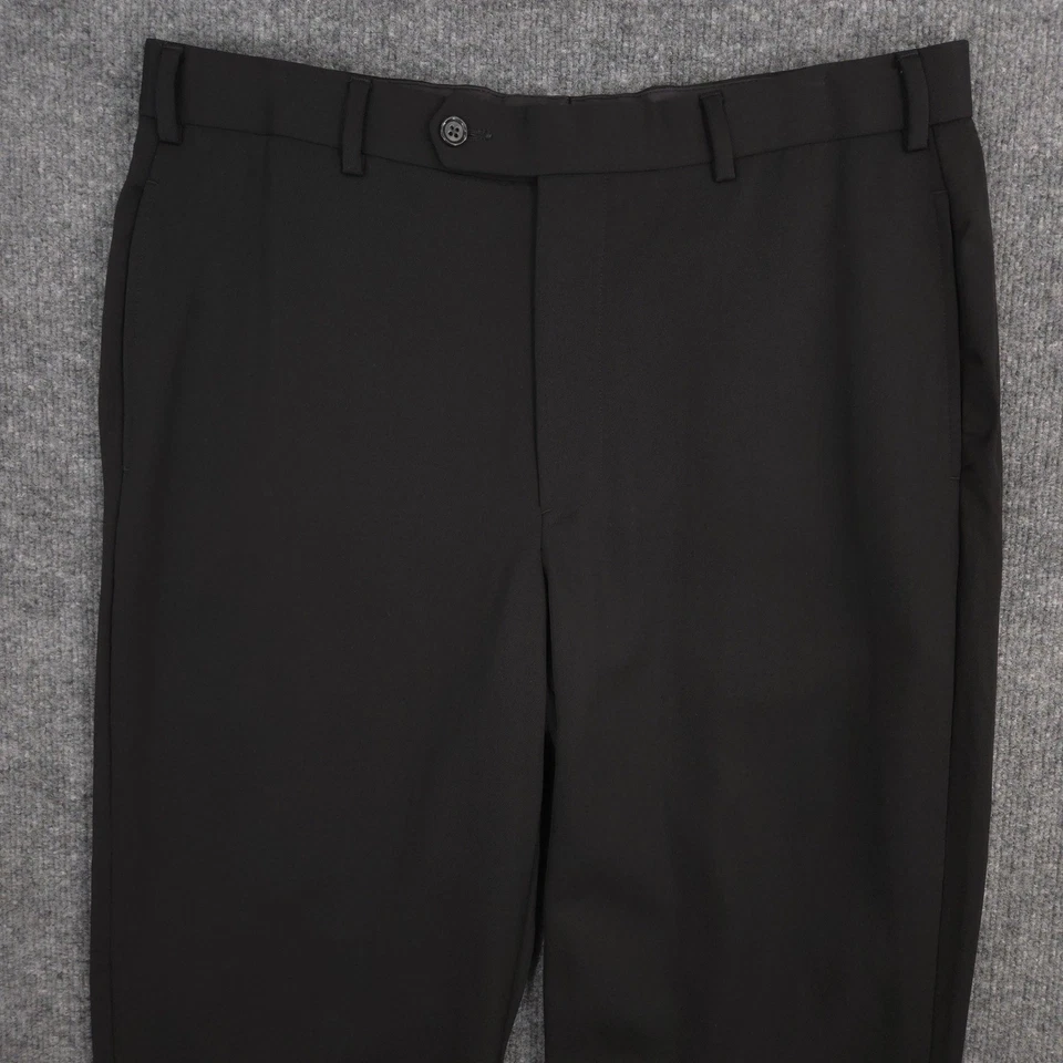 Pantalones de vestir de lana Brooks Brothers para hombre 34X30 negros chinos rectos negocios formales Foto 2 de 4