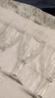 Vintage Set of 8 Anchor Hocking Crown Point 7 1/4" Tall Glass Water Goblets READ