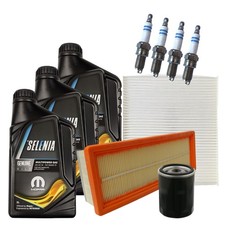 Kit Tagliando Fiat Grande Punto 1.4 Natural Power Gpl Candele 3 Filtri Olio 5W40