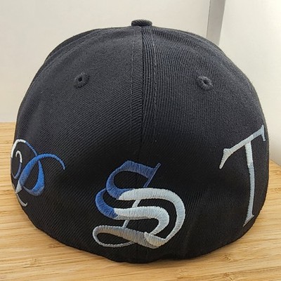 TRAPSTAR Hat Cap, Blue & Gray Cursive Script, London, Blue Smoke
