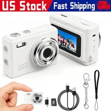 1080P Mini Keychain Digital Camera Portable Pocket Vlog Cam Kids Gift 8GB White