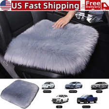 Sheepskin Car Front Seat Cover Pad 18x18inch Long Wool Seat Cushion Winter Warm