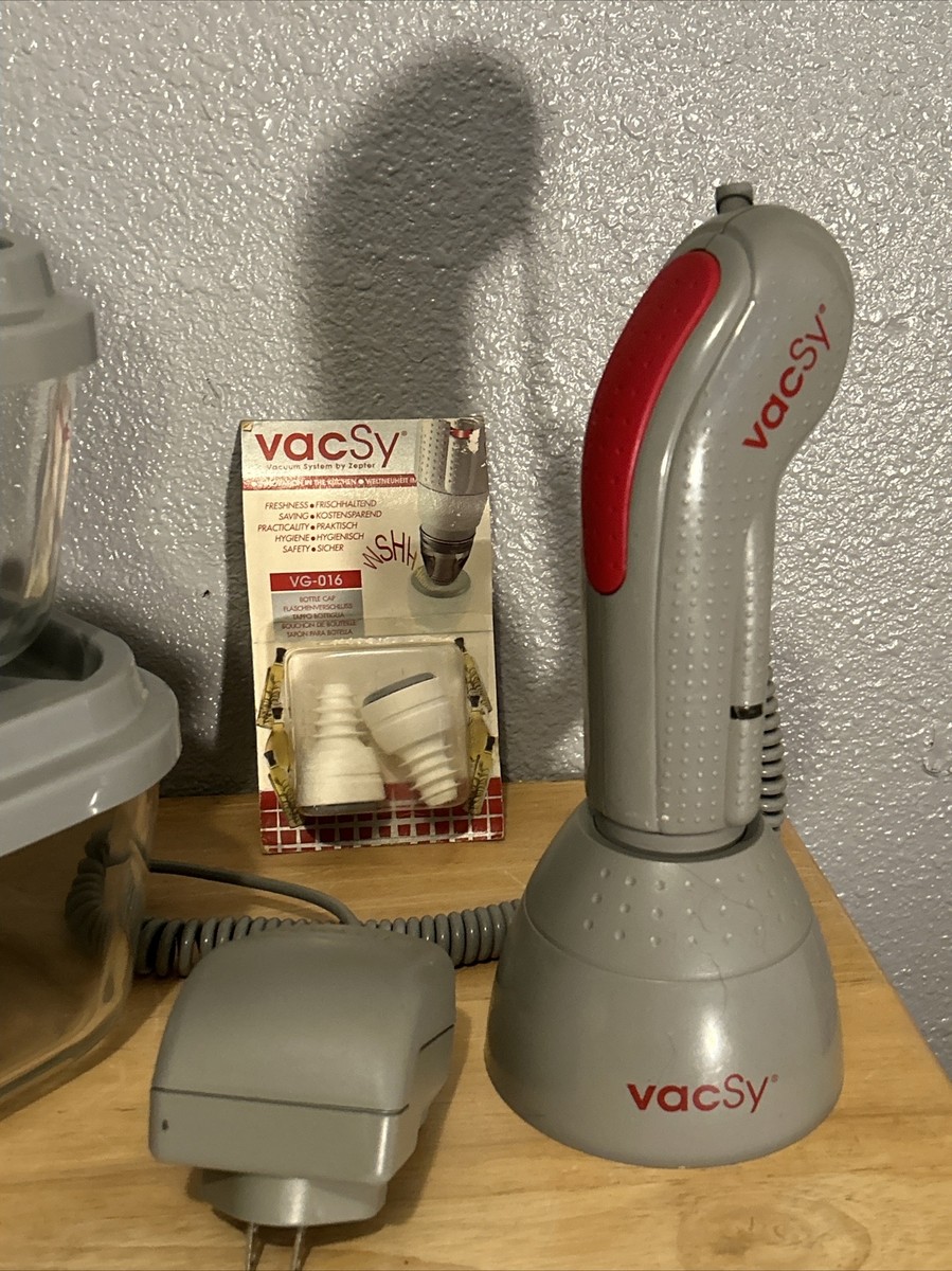 Zepter Vacsy Food Vacuum Pump Power Cord Saver Storage Container