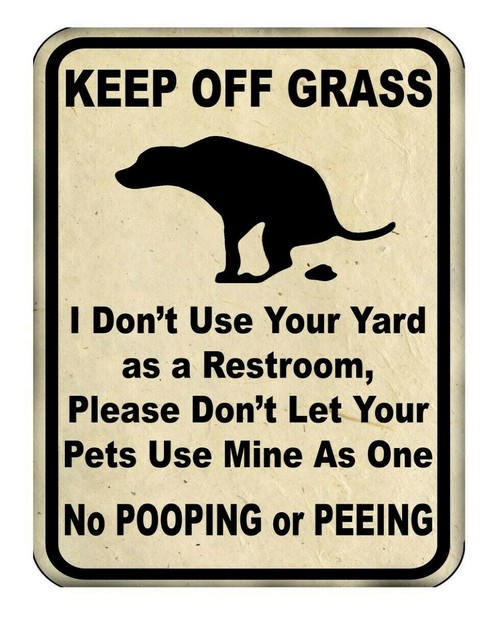 funny no dog pee signs