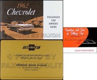 1962 Chevy Impala Convertible Owners Manuell Set Owner FüHrung Top Buch Umschlag