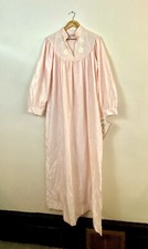 NWT Barbizon Vintage Cuddleskin Pink Satin Brushed Cotton Princess Nightgown MED