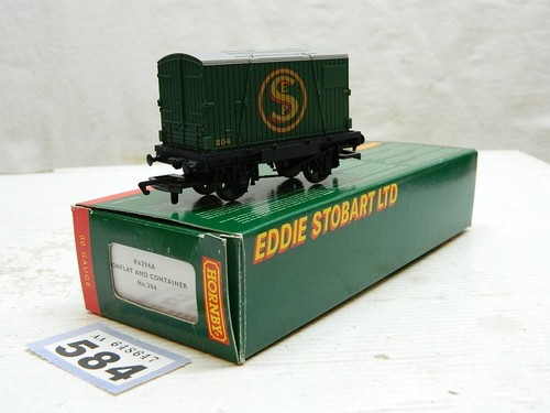 Hornby 00 Conflat Wagon & Container Load Eddie Stobart 204 R6294A Ltd Edition - Picture 6 of 7