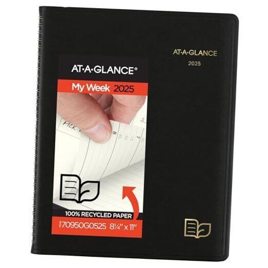 2025 Appointment Book Planner, Weekly & Monthly, 8-1/4