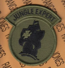 US Army JUNGLE EXPERT "Banana Boat" OD Green BDU ~3.25" patch m/e