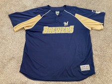 Genuine Merchandise Milwaukee Brewers MLB Jersey 2XL Lucroy #20 Logo Spellout SS