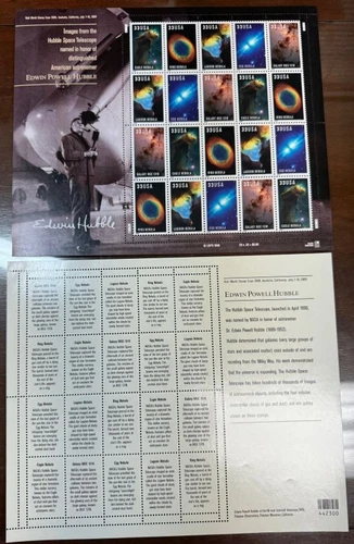 Hubble Telescope Space Vintage 1999 MINT Sheet of 20 US Stamps 3384-88 USPS