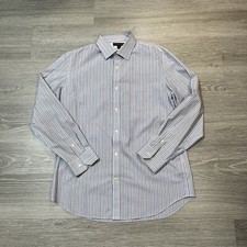Banana Republic Shirt Mens L Striped Long Sleeve Classic Fit Button Up 16-16.5