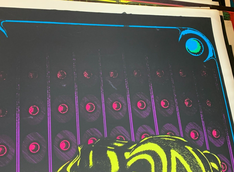 Vintage Blacklight Poster Dragon Vintage Blacklight Poster Dragon