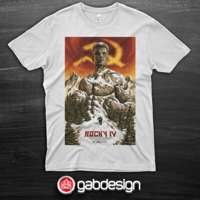 T-shirt Rocky IV Stallone Film TV - 100% cotone