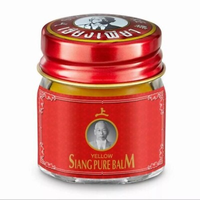 12 g. x 3 Jars  Yellow Siang Pure Balm Relieve aches ,Sprains,Insect bites
