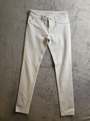 Dl961 Jeans Women's Size 27 Bone Amanda Skinny 4 Way  360  Comfort Firm Fit 