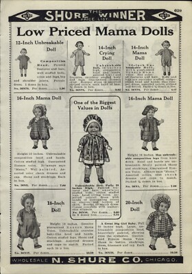 1926 PAPER AD 4 PG Mama Doll Crying Unbreakable Sleepy Eye Buggy Baby Twins Walk