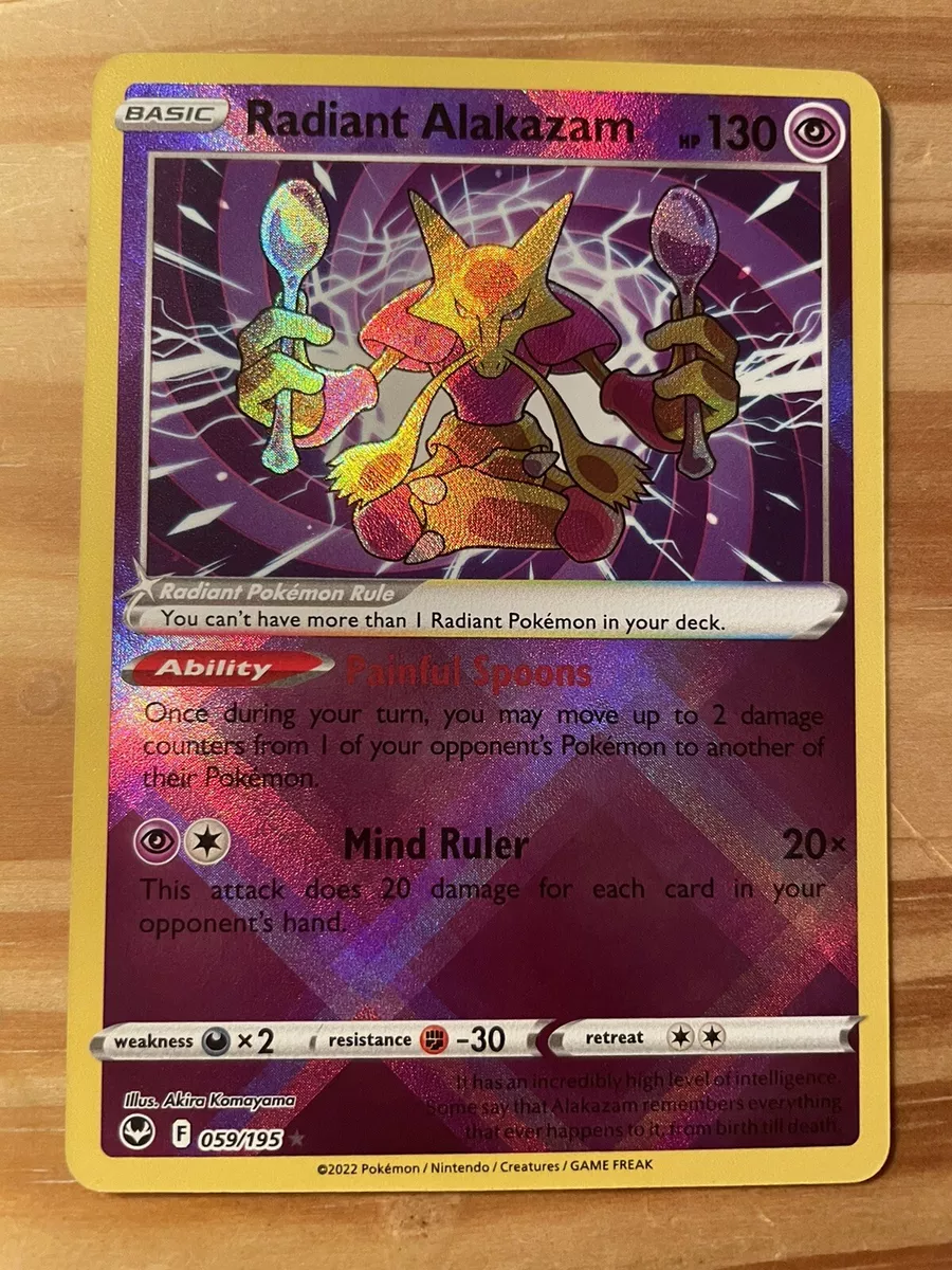 Radiant Alakazam Pokemon Pokémon Card, Hobbies & Toys, Toys