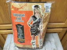 Barbarian Babe Halloween Costume Sexy Viking Caveman Adult Size Medium ( 6-8)